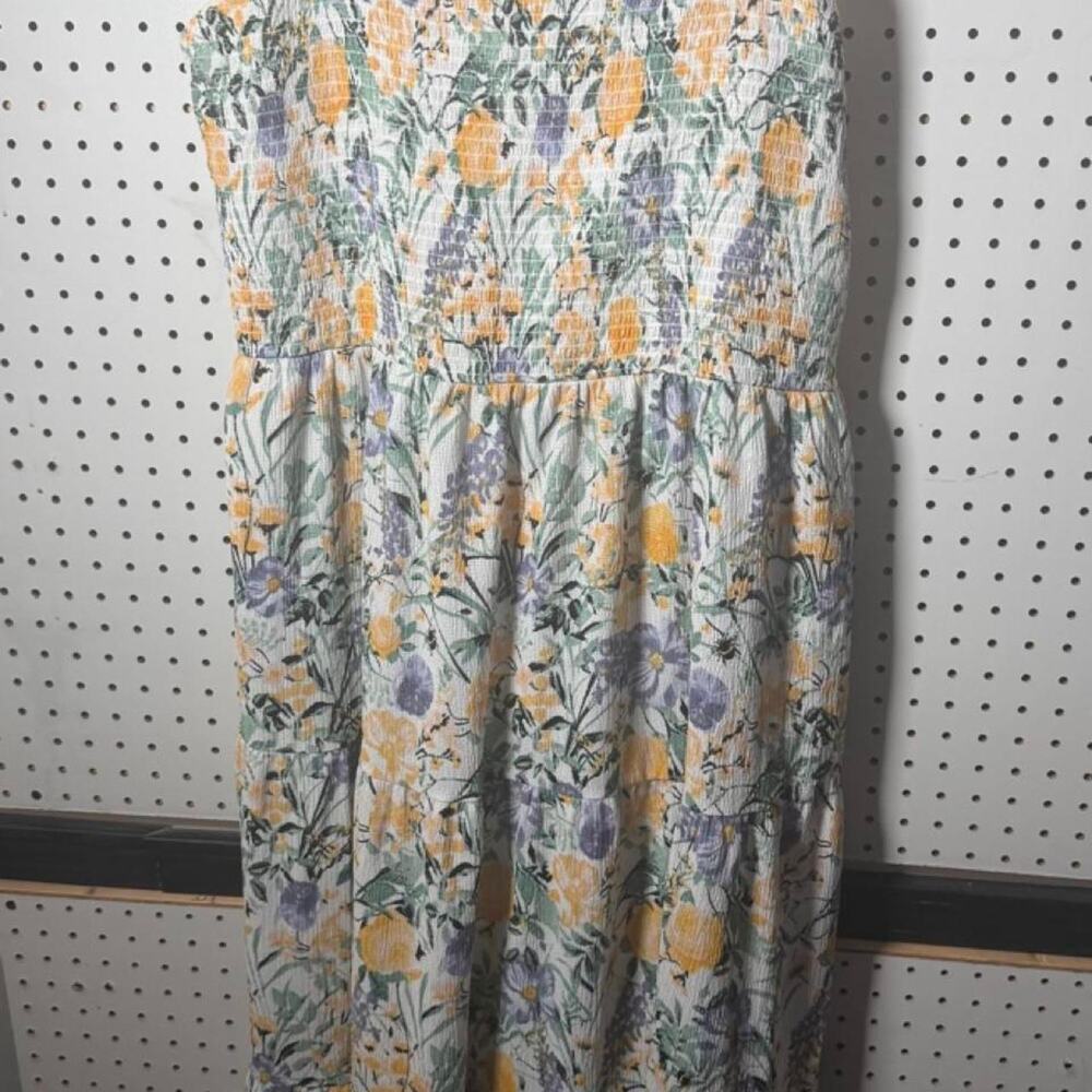 Lane Bryant Maxi Dress Womens 18/20 Floral Bees Colorful Fit And Flare